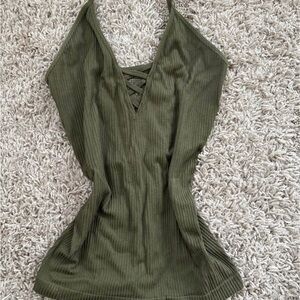 Olive Green Halter Top